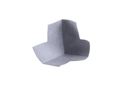 АКВАСКРИН HB120/2 (1 шт) внутренний угол гидроизоляционной ленты армированой с обеих сторон щелочестойким полипропиленовым полотном ОСНОВИТ